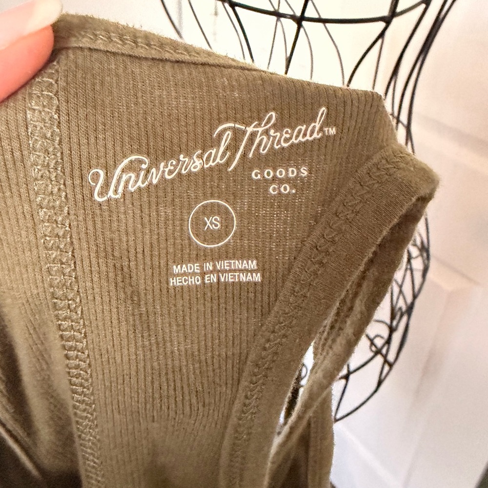 Universal Thread Olive Ribbed Racerback Tank Top - Picture 4 of 4